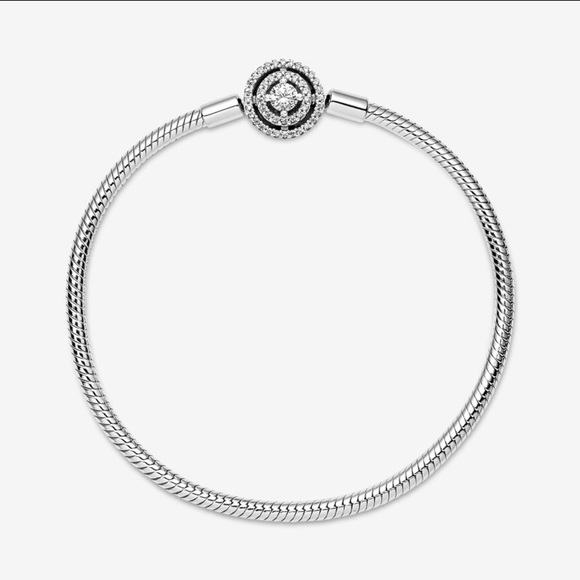 Pandora Moments Cubic Zirconia Halo Bracelet, 6.75” Length - Picture 4 of 10